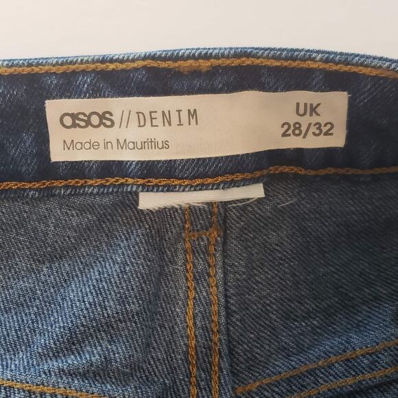 Asos Design Curve Recycled Florence Straight Leg Jeans With Side Splits Plus 28 - Picture 4 of 11